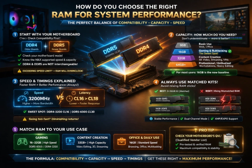 choose the right RAM for system performance