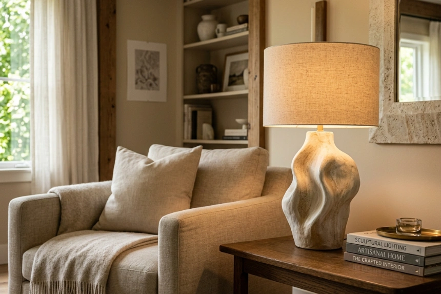 sculpted table lamps interior design