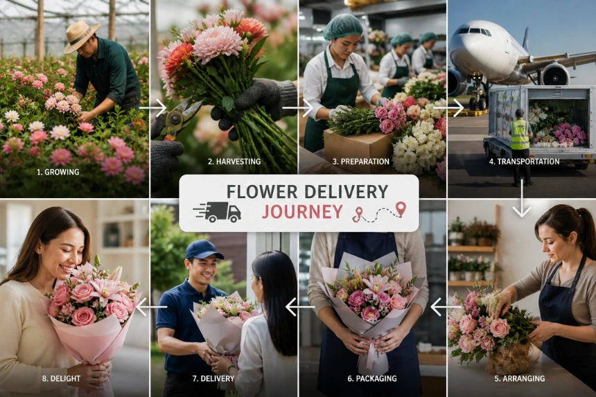 Flower delivery journey