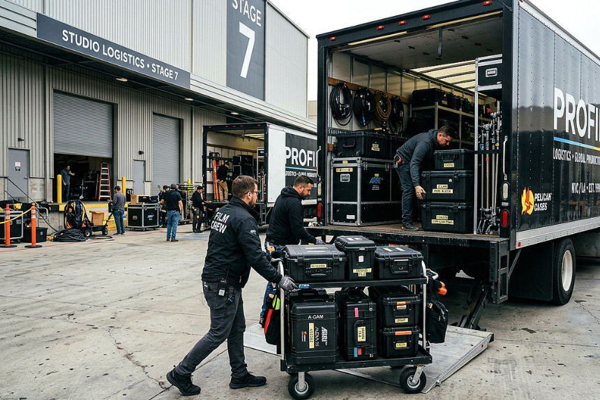 film equipment transport logistics