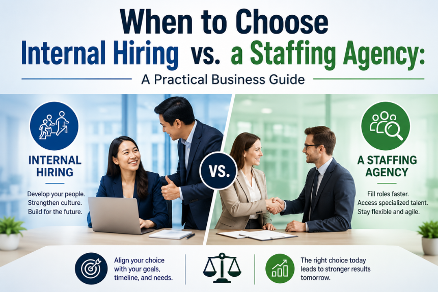 Hiring Internally vs Agencies: Key Differences