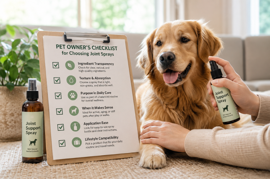 A Pet Owner’s Checklist for Choosing Joint Sprays