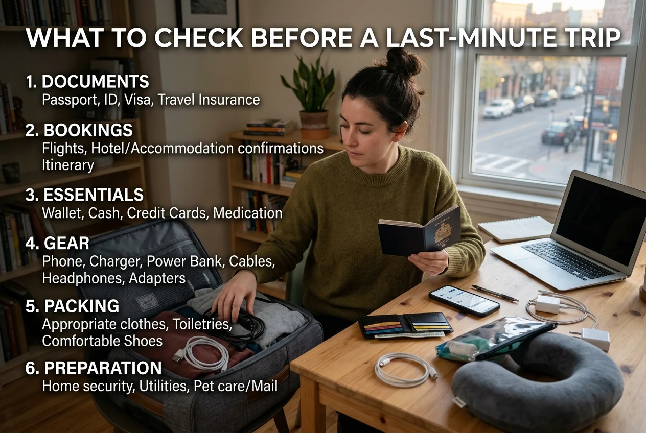 What to Check Before a Last-Minute Trip
